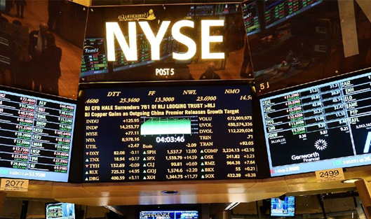 Company shares on the New York Stock Exchange